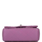 Chanel Mini Rectangular Flap Bag Purple Lambskin Silver Hardware - Image 7