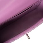 Chanel Mini Rectangular Flap Bag Purple Lambskin Silver Hardware - Image 8