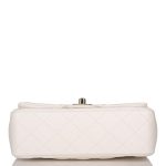 Chanel White Quilted Lambskin Rectangular Mini Classic Flap Bag Light Gold Hardware - Image 5