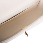 Chanel White Quilted Lambskin Rectangular Mini Classic Flap Bag Light Gold Hardware - Image 7