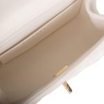 Chanel White Quilted Lambskin Square Mini Classic Flap Bag Light Gold Hardware - Image 7