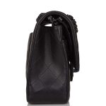 Chanel SO Black Lambskin Quilted Medium Classic Double Flap Bag Black Hardware - Image 6