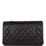 Chanel SO Black Lambskin Quilted Medium Classic Double Flap Bag Black Hardware - Image 5