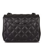 Chanel SO Black Quilted Lambskin Square Mini Classic Flap Bag Black Hardware - Image 3