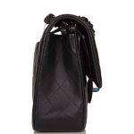 Chanel Medium Classic Double Flap Bag SO Black Lambskin Quilted Black Hardware - Image 6