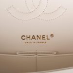 Chanel White Quilted Caviar Medium Classic Double Flap Bag Light Gold Hardware - Image 9