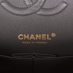 Chanel Medium Classic Double Flap Bag Dark Gray Caviar Light Gold Hardware - Image 9