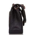 Chanel Small Classic Double Flap Bag Black Lambskin Rose Gold Hardware - Image 6