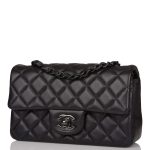 Chanel SO Black Quilted Lambskin Rectangular Mini Classic Flap Bag Black Hardware - Image 8