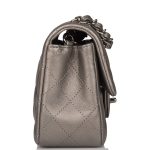 Chanel Mini Rectangular Flap Bag Ruthenium Lambskin Silver Hardware - Image 5