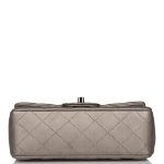 Chanel Mini Rectangular Flap Bag Ruthenium Lambskin Silver Hardware - Image 6