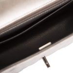 Chanel Mini Rectangular Flap Bag Ruthenium Lambskin Silver Hardware - Image 7
