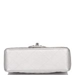 Chanel Mini Rectangular Flap Bag Silver Metallic Lambskin Silver Hardware - Image 7