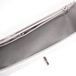 Chanel Mini Rectangular Flap Bag Silver Metallic Lambskin Silver Hardware - Image 8