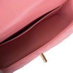 Chanel Pink Quilted Lambskin Rectangular Mini Classic Flap Bag Antique Gold Hardware - Image 8