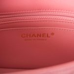 Chanel Pink Quilted Lambskin Rectangular Mini Classic Flap Bag Antique Gold Hardware - Image 9