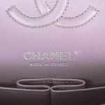 Chanel Small Classic Double Flap Bag Silver Iridescent Lambskin Silver Hardware - Image 8