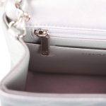 Chanel Mini Square Flap Bag Lavender Iridescent Lambskin Silver Hardware - Image 10