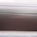 Chanel Mini Square Flap Bag Lavender Iridescent Lambskin Silver Hardware - Image 9