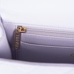 Chanel Rectangular Mini Flap Bag with Top Handle Lavender Quilted Lambskin  Light Gold Hardware - Image 10