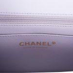 Chanel Rectangular Mini Flap Bag with Top Handle Lavender Quilted Lambskin  Light Gold Hardware - Image 9