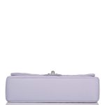 Chanel Medium Classic Double Flap Bag Lavender Quilted Caviar Silver Hardware - Image 6
