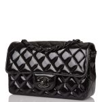 Chanel Mini Rectangular Flap Bag SO Black Patent Black Hardware - Image 4
