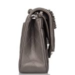 Chanel Medium Classic Double Flap Bag Ruthenium Lambskin Ruthenium Hardware - Image 6