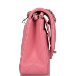 Chanel Medium Classic Double Flap Rose Pink Lambskin Silver Hardware - Image 6
