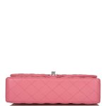 Chanel Medium Classic Double Flap Rose Pink Lambskin Silver Hardware - Image 7