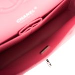 Chanel Medium Classic Double Flap Rose Pink Lambskin Silver Hardware - Image 8