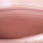 Chanel Mini Rectangular Flap Bag Pink Iridescent Lambskin Silver Hardware - Image 9