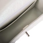 Chanel Mini Rectangular Flap Bag White Iridescent Lambskin Silver Hardware - Image 8
