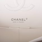 Chanel White Quilted Caviar Medium Classic Double Flap Bag Silver Hardware - Image 9