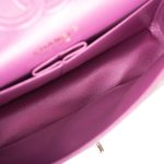 Chanel Medium Classic Double Flap Bag Purple Iridescent Lambskin Light Gold Hardware - Image 9