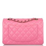 Chanel Pink Quilted Lambskin Small Classic Double Flap Bag Rainbow Hardware - Image 2