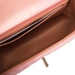 Chanel Pink Ombre Quilted Metallic Lambskin Rectangular Mini Classic Flap Bag Light Gold Hardware - Image 8