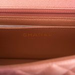 Chanel Pink Ombre Quilted Metallic Lambskin Rectangular Mini Classic Flap Bag Light Gold Hardware - Image 9