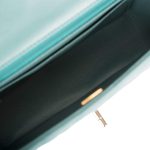 Chanel Mini Rectangular Flap Bag Green Lambskin Light Gold Hardware - Image 8