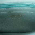 Chanel Mini Rectangular Flap Bag Green Lambskin Light Gold Hardware - Image 9