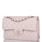 Chanel Small Classic Double Flap Bag Light Purple Lambskin Silver Hardware - Image 5