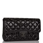Chanel Small Classic Double Flap Shiny SO Black Crumpled Calfskin Black Hardware - Image 3