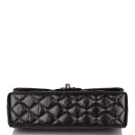 Chanel Small Classic Double Flap Shiny SO Black Crumpled Calfskin Black Hardware - Image 7