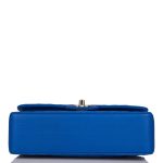 Chanel Small Classic Double Flap Blue Chevron Caviar Gold Hardware - Image 7
