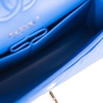 Chanel Small Classic Double Flap Blue Chevron Caviar Gold Hardware - Image 8