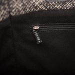 Chanel Small Deauville Shopping Bag Black Wool Silver Hardware - Image 9