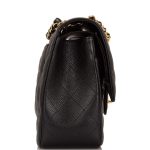 Chanel Jumbo Classic Double Flap Bag Black Caviar Gold Hardware - Image 4