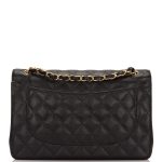 Chanel Jumbo Classic Double Flap Bag Black Caviar Gold Hardware - Image 7