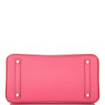 Hermes Birkin 30cm Bi-Color Rose Azalee and Feu Epsom Permabrass Hardware - Image 6