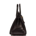 Hermes Black Matte Alligator Birkin 25cm Gold Hardware - Image 2